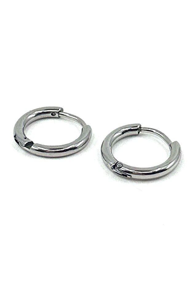 Silver Color Round Unisex Earrings EAR17