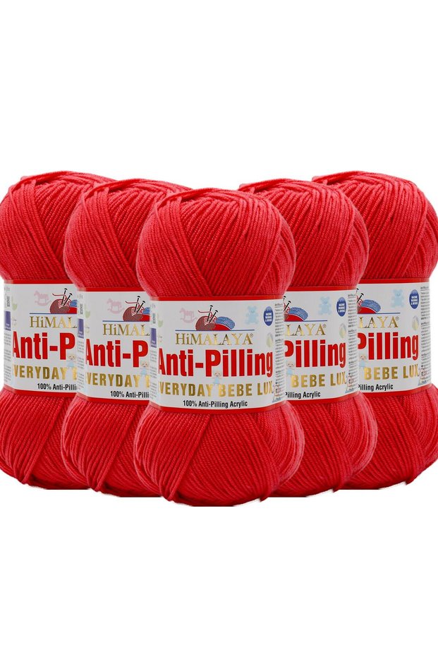 5 Packs Himalaya Everyday Bebe Lux Anti-Pilling Hand Knitting Yarn - 70405 Pomegranate Blossom