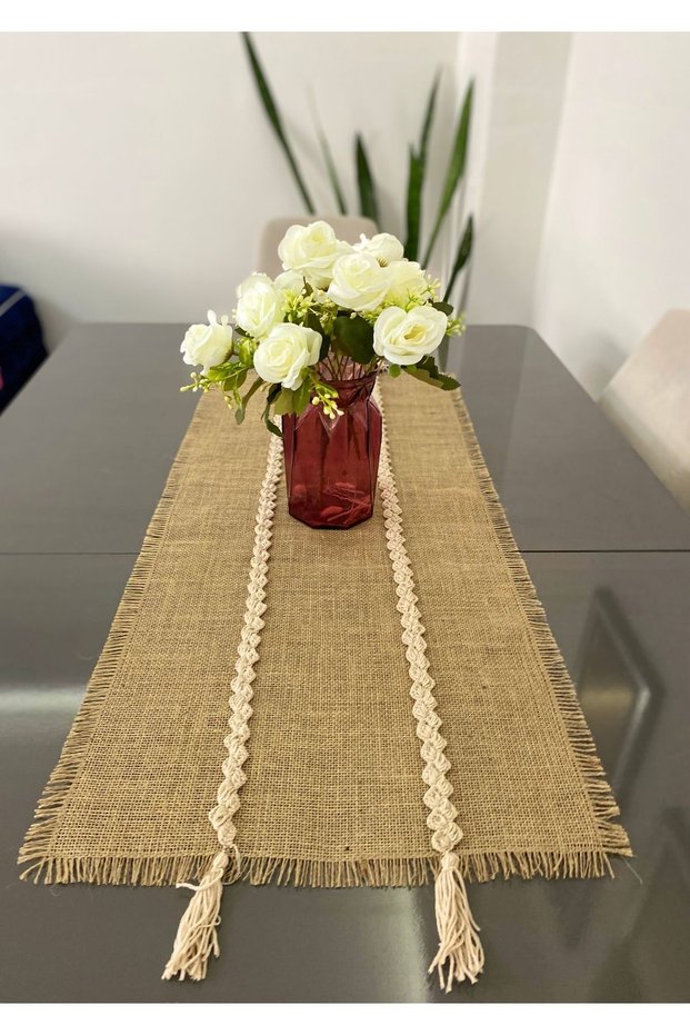 2-Stripe Braided Jute Runner 40x90 cm (Special Size Made)