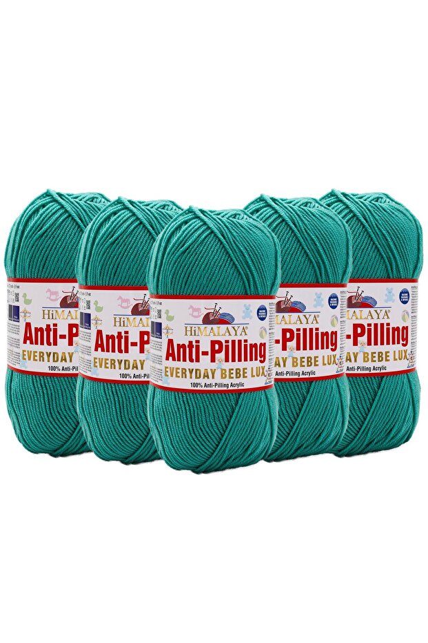 5 Pieces Himalaya Everyday Bebe Lux Anti-Pilling Hand Knitting Yarn - 70435 Azur