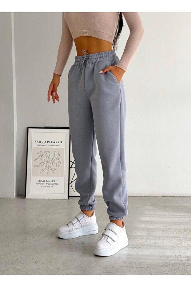 Women's Nardogri High Waist Fleece Lined Jogger 3 Thread Sweatpants