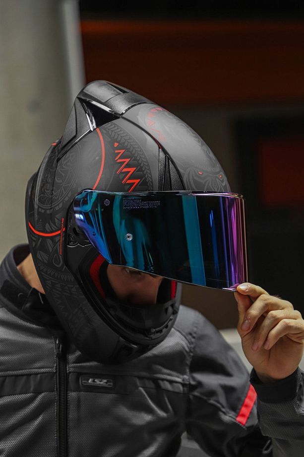 Rapid 2 Race Takaroa Mat Si?yah-kirmizi Kask - 6
