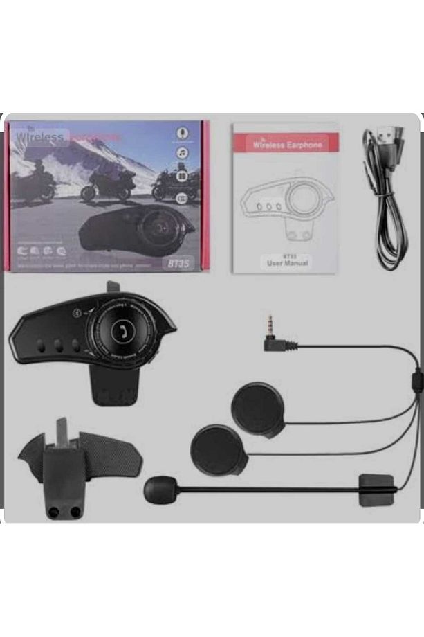 BT35 intercom Bluetooth 5.0 Motorsiklet Intercom Tüm Kasklarla Uyumlu - 2
