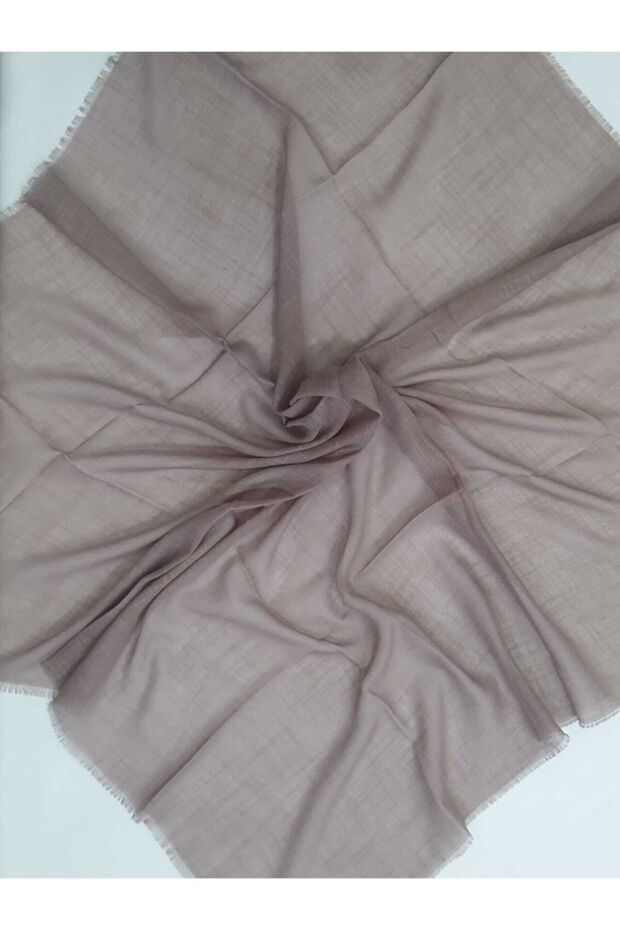 Women's Brown Cotton Flared Scarf 100x100 cm