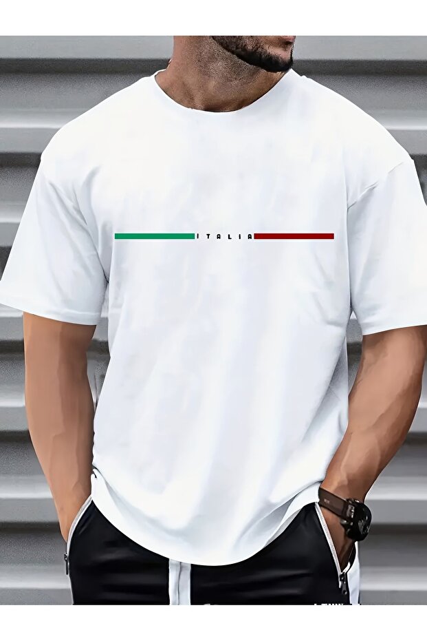 Men's Italia Printed Crew Neck Premium Tshirt