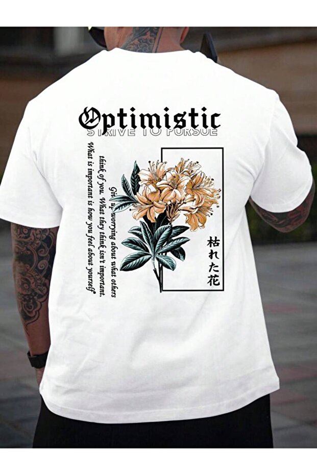 Unisex Optimistic Printed Short Sleeve 100% Cotton t-shirt