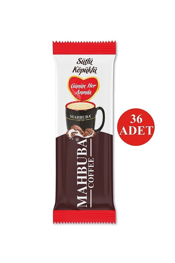 3ü1 Arada Sütlü Köpüklü 36x10gr Mini Küçük Boy Ikramlık Otobüs Hazır Kahve Poşet - 2