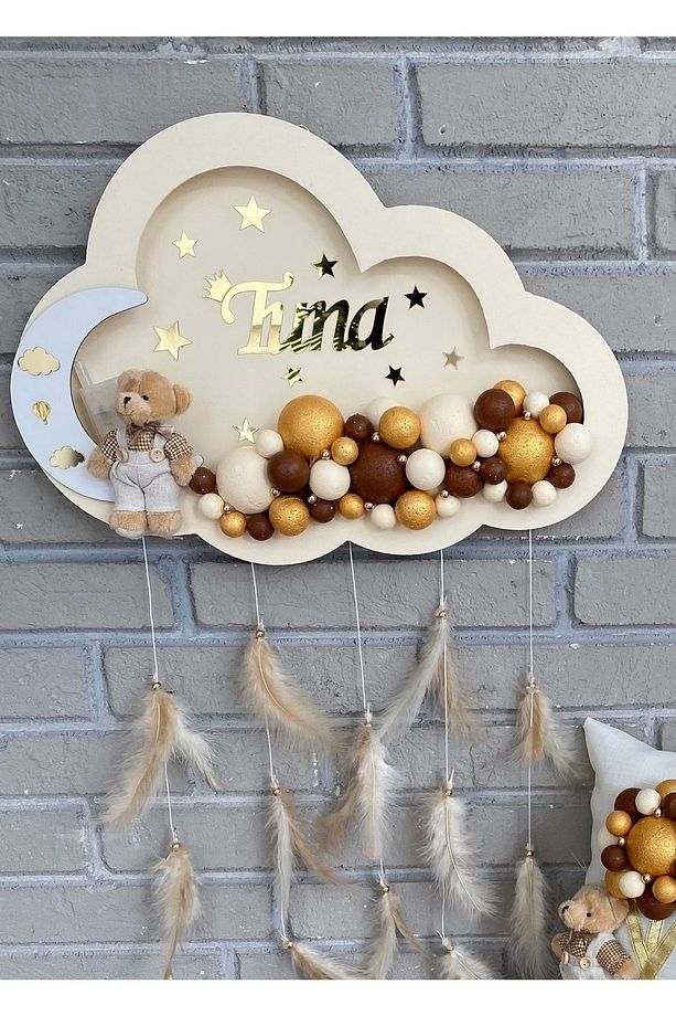 45-30 Cm Ledli Bulbble Bulut Kapı Süsü - 1