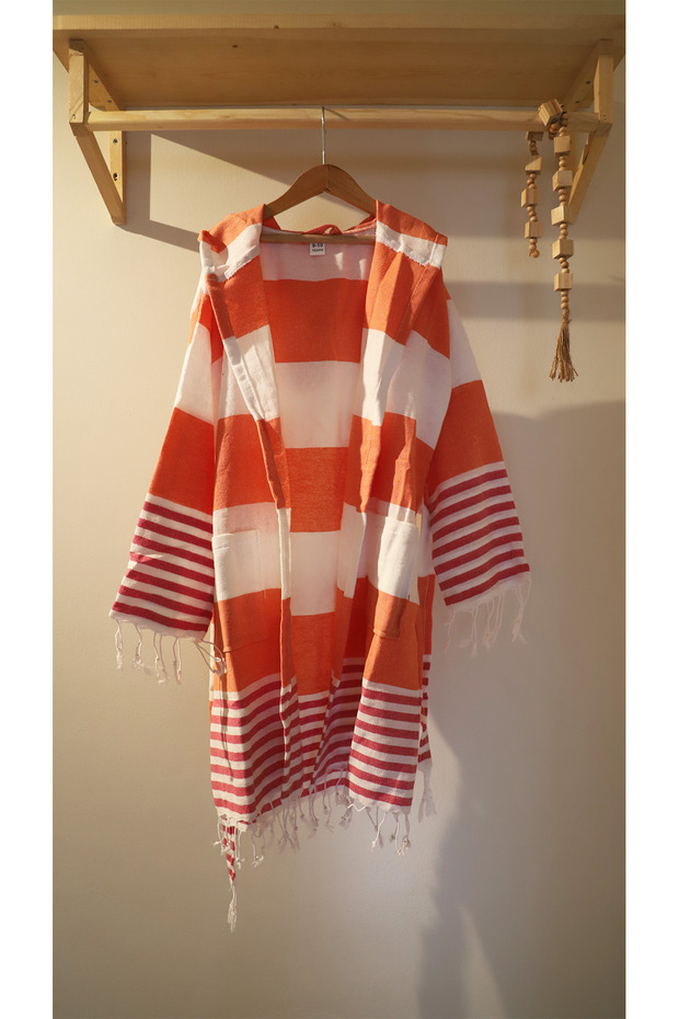 Unisex AMOR Peshtemal Bathrobe - Cotton - Children's Bathrobe