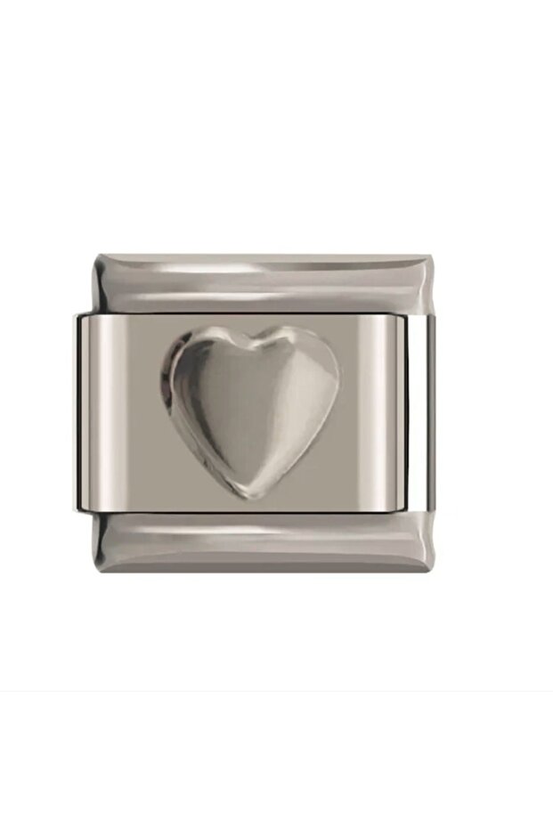 Italian Stainless Steel 9mm Heart Charm