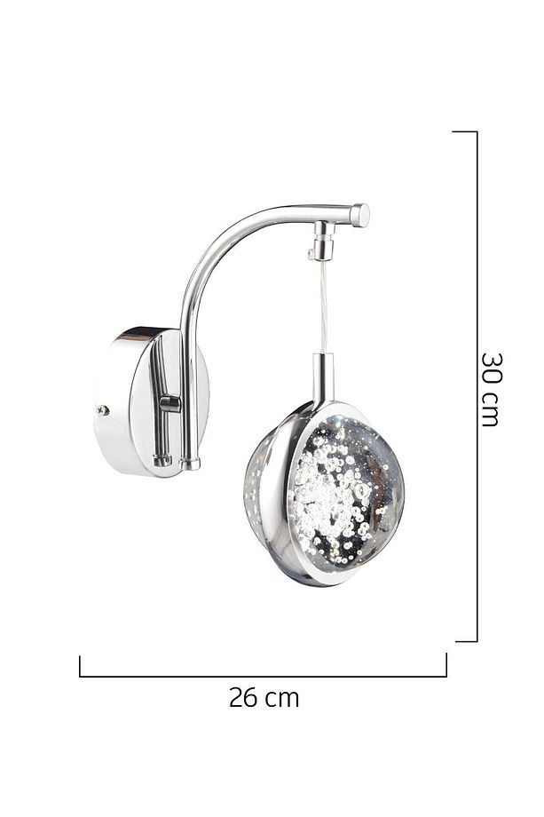 Eldon Modern Krom 3 Renkli 5 Watt Tasarım Salon Koridor Ledli Salon Aplik - 4