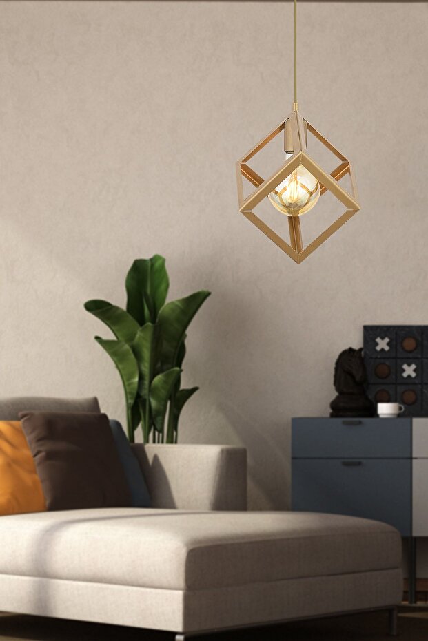 Cup Tekli Eskitme Boyalı Modern Sarkıt Mutfak Salon Sarkıt Avize - 1