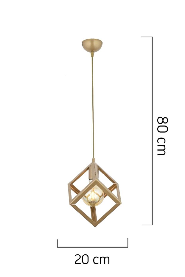 Cup Tekli Eskitme Boyalı Modern Sarkıt Mutfak Salon Sarkıt Avize - 3