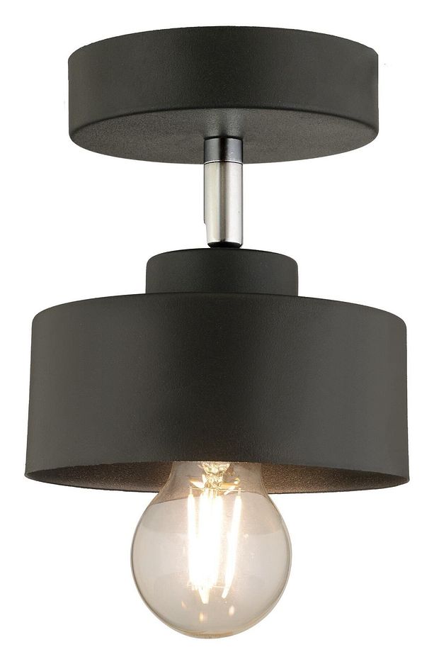 Meriç Tekli Siyah Plafonyer Modern Retro Genç Odası Mutfak Salon Avize - 3