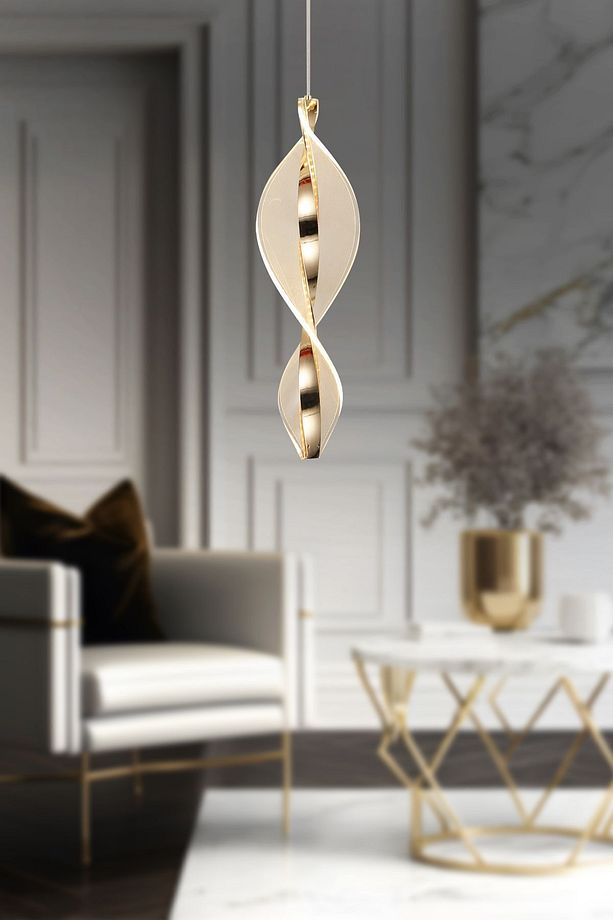 Gupse Tekli 11 watt Ledli Modern Tasarım Oturma Odası Salon Avize - 1