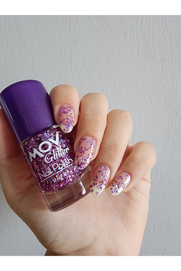 Glitter Simli Oje Mor Pul No:13 - 4