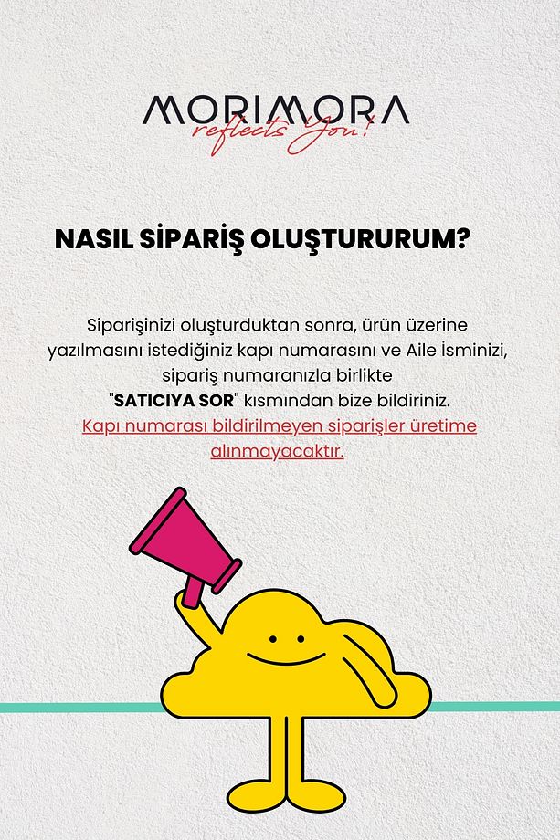 Kişiye Özel Modern Metal Daire Kapı Numarası Tabelası - 2