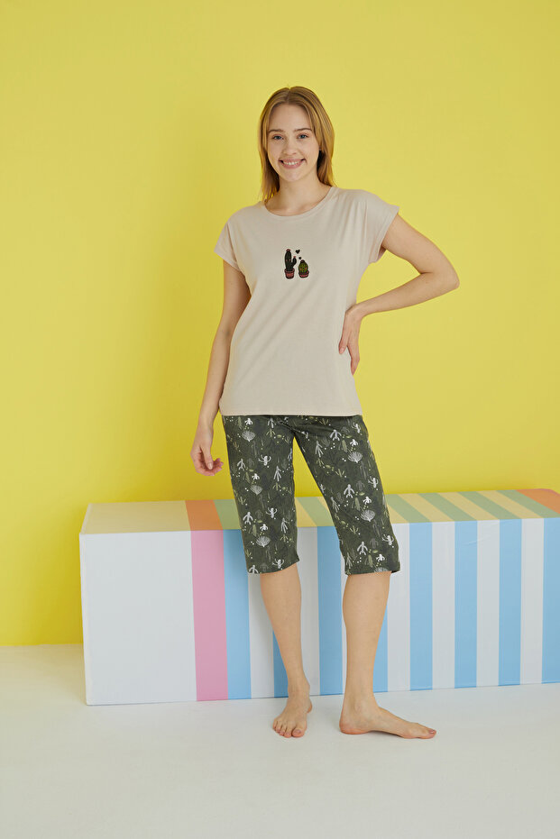 bej Örme Kapri Takım - 2