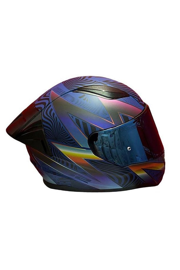 RAPID 2 RACE OPTIK MAT MAVİ-MOR KASK++SPOİLER-SET - 5