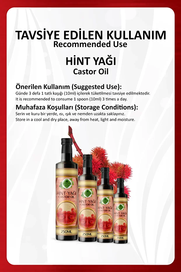 Hint Yağı (Castor Oil) 250 ml. - 3