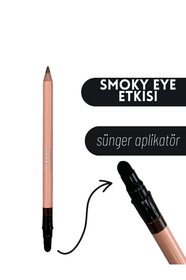 Smoky Göz Kalemi 06 Teddy Bear Simli Kahve Eye Pencil Sünger Aplikatörlü - 1