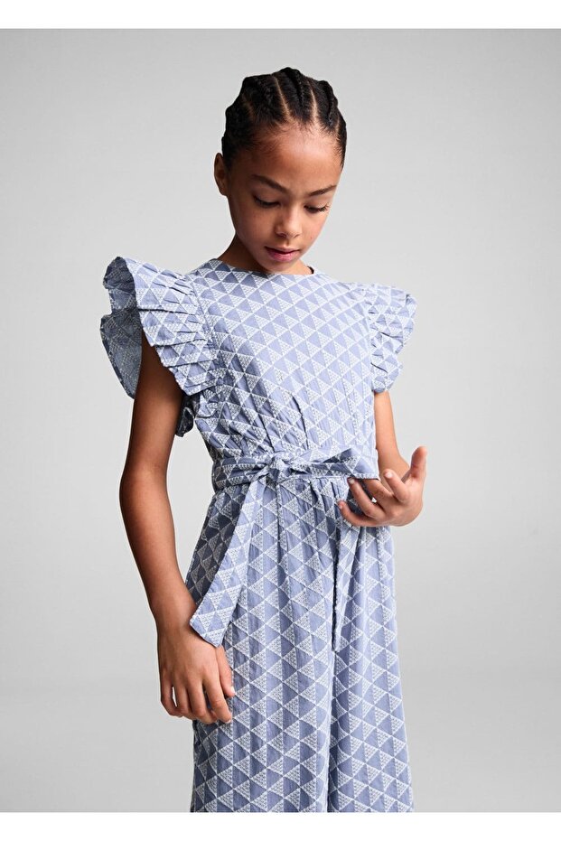 Volanlı Işlemeli Tulum - 1