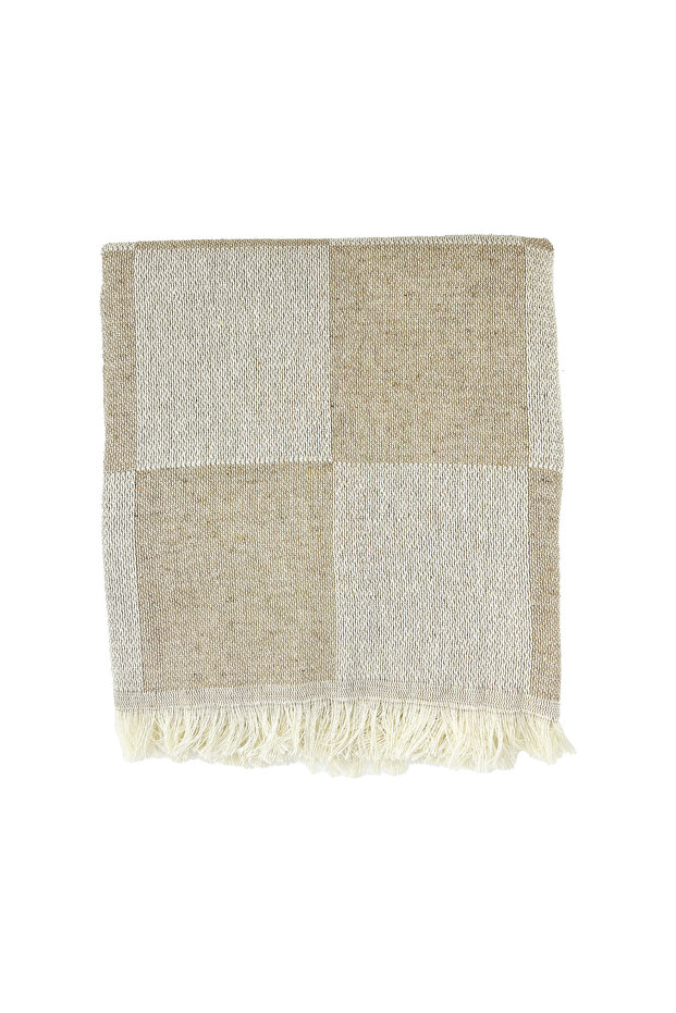 Set of 2 Plaid Checkered Patterned Peshtamal Beach Towels 70X155 cm (Couple Set)