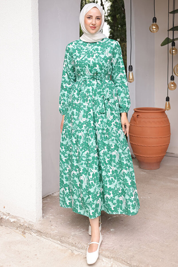 Zelené šaty se vzorem 451 - 4