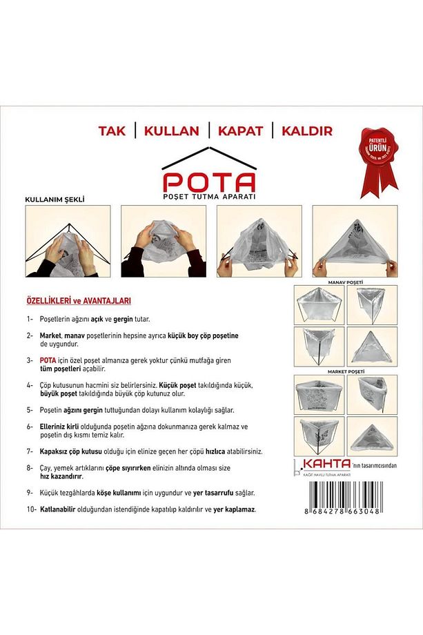 2 Adet Katlanır Çöp Kovası Her Poşete Uygun Mutfak Banyo Tezgah Üstü Çöp Poşet Teli Kamp Çöp Kutusu - 4