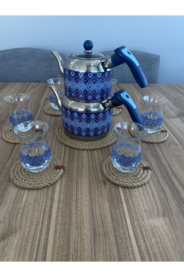 Nihale Ve Bardak Altlığı Mum Altı Çeyiz Seti Jüt Halat Hasır Servis Tencere Çaydanlık Altı Yanmaz - 3
