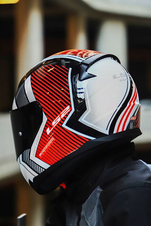 RAPID 2 EXTRA BEYAZ KIRMIZI KASK - 6