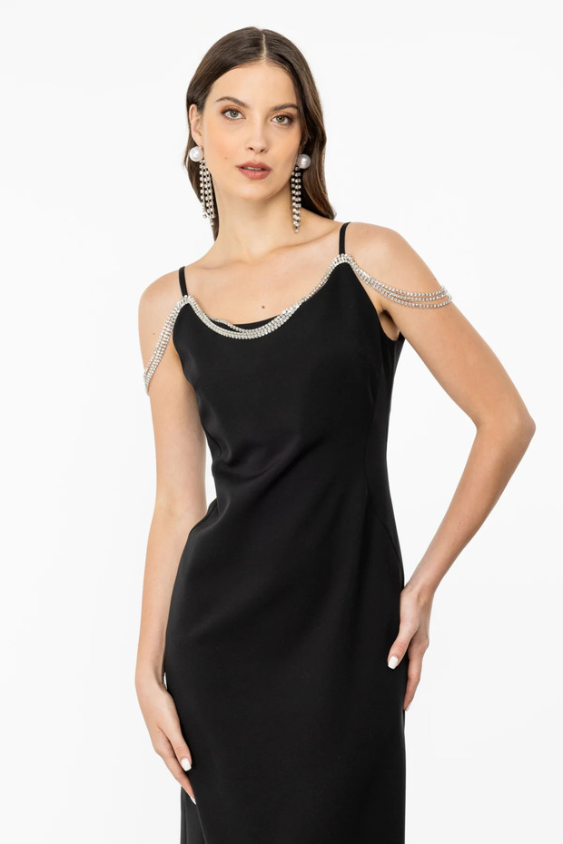 Taş Baskılı Abiye Elbise - 2