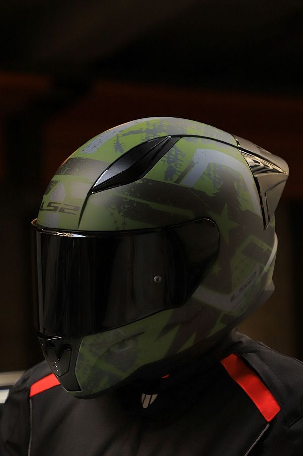 RAPID 2 RACE THUNDER  BIRDS MAT YEŞİL-SİYAH-GRİ KASK - 7