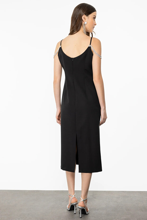 Taş Baskılı Abiye Elbise - 5