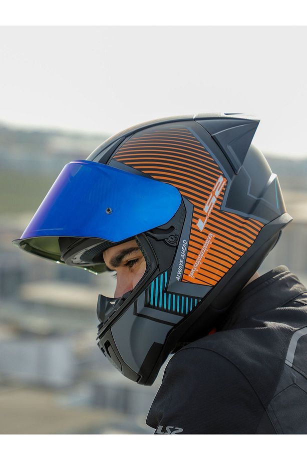 RAPID 2 RACE EXTRA MAT GRİ-NEON TURUNCU KASK - 7