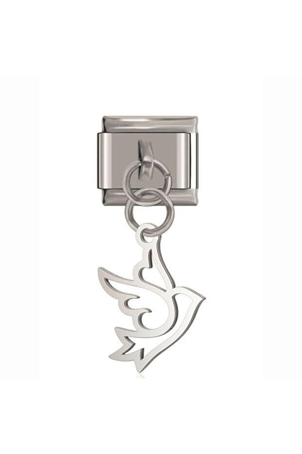 Italian Stainless Steel Flying Bird 9mm Charm