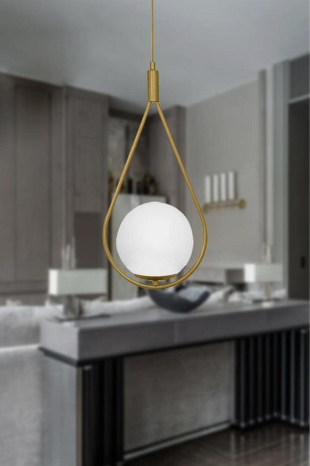 Opal Camlı Tekli Eskitme Avize - 1
