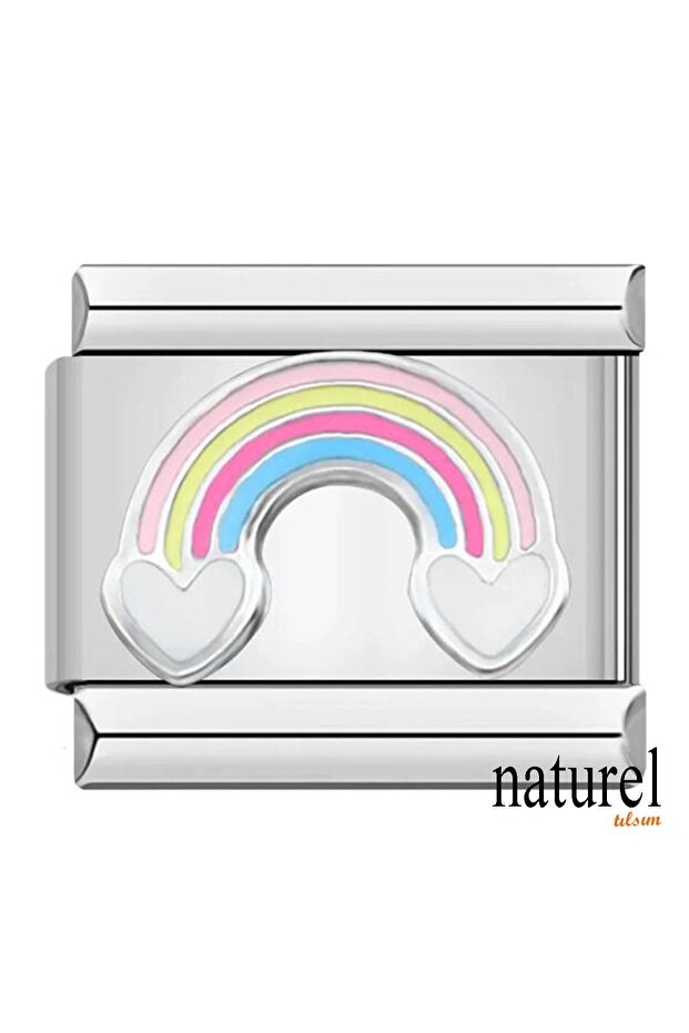 Italian Stainless Steel 9mm Rainbow Charm