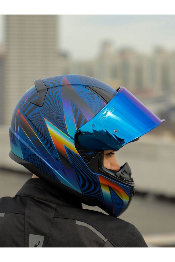 RAPID 2 OPTIK MAT MAVİ-MOR KASK - 6