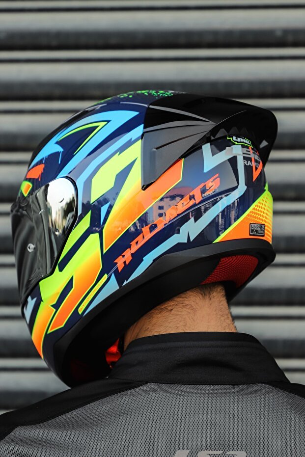 RAPİD RACE TAGLINE MAVİ-NEON SARI - 5