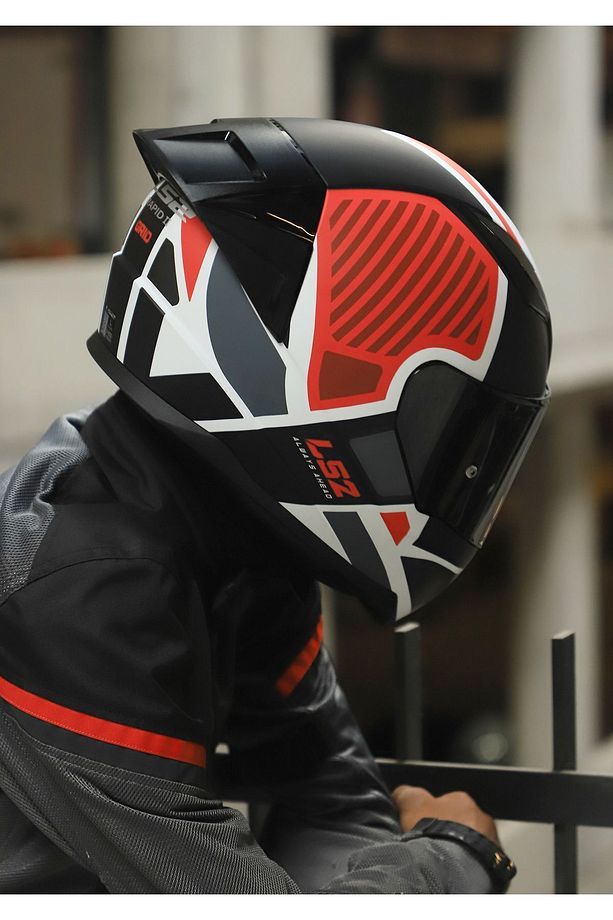 RAPID 2 RACE GRID MAT BEYAZ-KIRMIZI KASK - 3