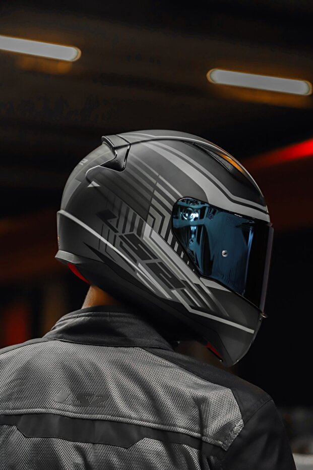 RAPID KRUISE MAT SİYAH-GRİ KASK - 6