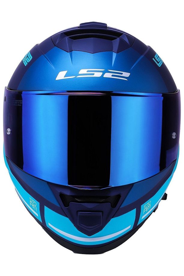 Storm 2 Slant Mat Mavi Turuncu Kask - 4