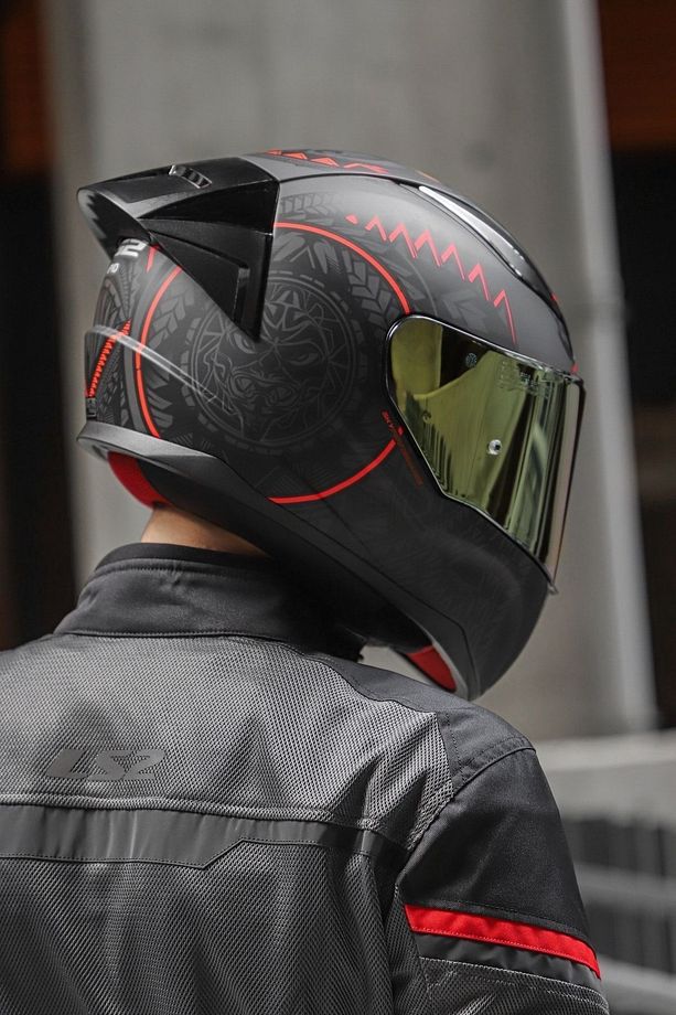 Rapid 2 Race Takaroa Mat Si?yah-kirmizi Kask - 4