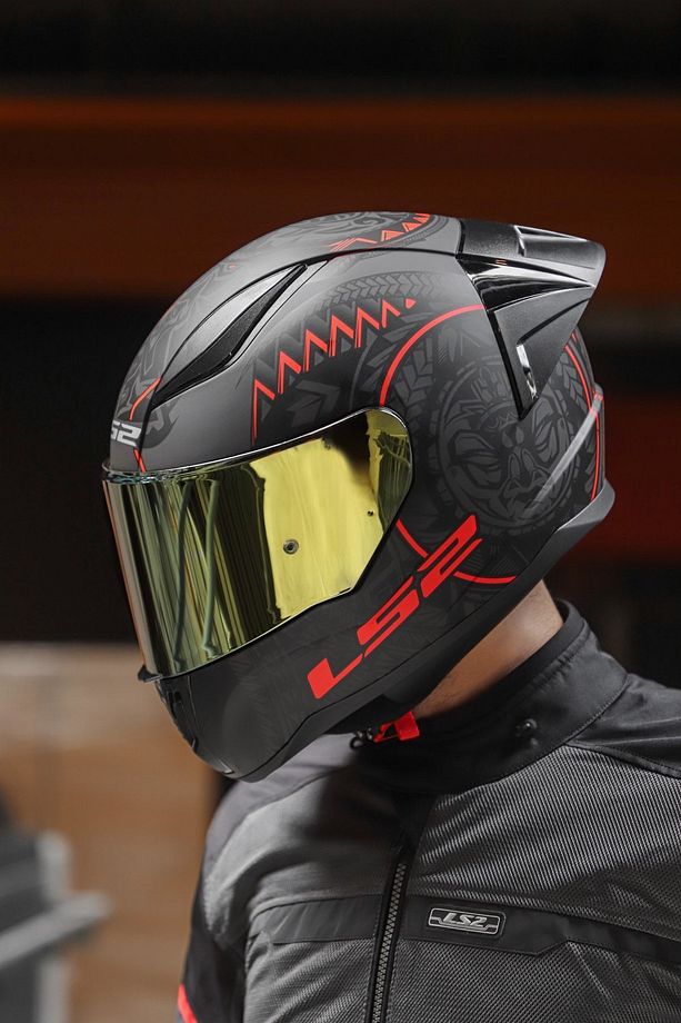 Rapid 2 Race Takaroa Mat Si?yah-kirmizi Kask - 1