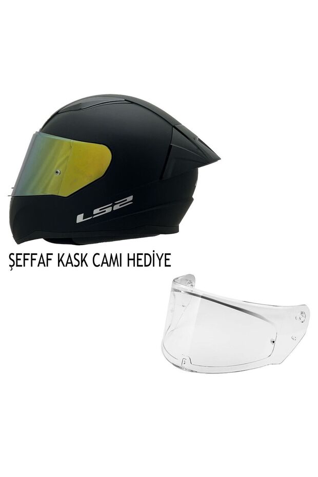 RAPID 2 MAT SİYAH KASK ŞEFFAF KASK CAMI HEDİYELİ