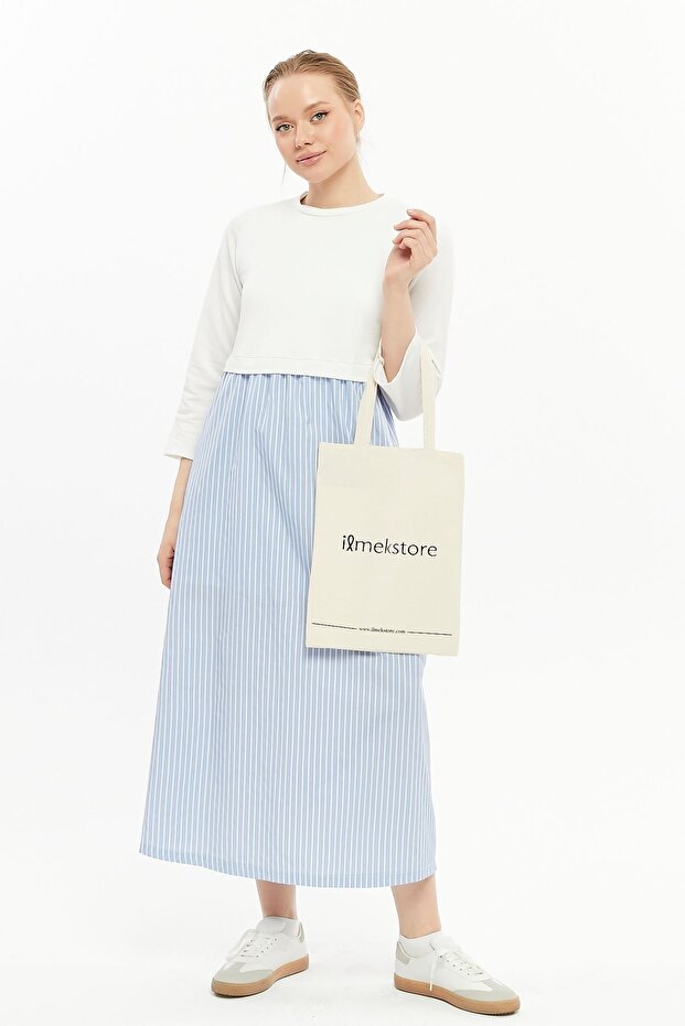 24019 Korean Style Sweat Shirt Combination Dress