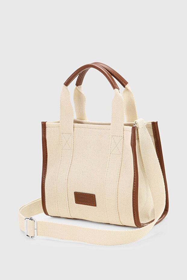 Women's Soft Cream Canvas Tote Bag