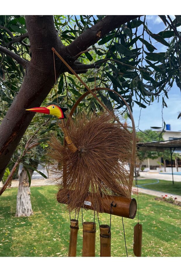 Bambu Leylek Rüzgar Çanı - 1
