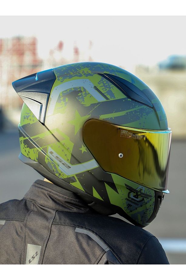 RAPID 2 RACE THUNDER BIRDS MAT YEŞİL-SİYAH-GRİ KASK - 4
